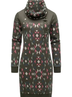 Ragwear Damen Sweatkleid - Chlloe Aztec YOUMODO in oliv