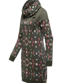 Ragwear Damen Sweatkleid - Chlloe Aztec YOUMODO in oliv