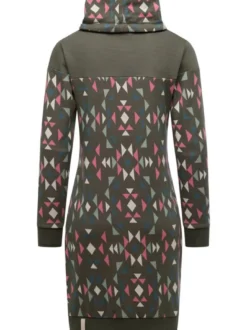 Ragwear Damen Sweatkleid - Chlloe Aztec YOUMODO in oliv