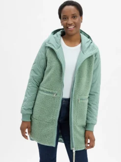 Ragwear Damen Teddy-Parka - Longeddy in lind