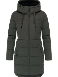 Ragwear Damen Winterjacke - Ashani Block Intl. in oliv