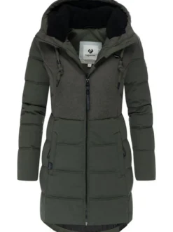 Ragwear Damen Winterjacke - Ashani Block Intl. in oliv