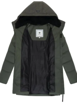 Ragwear Damen Winterjacke - Ashani Block Intl. in oliv