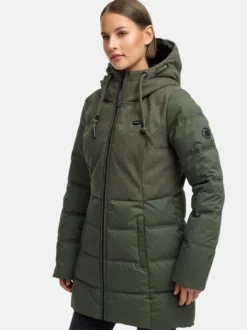 Ragwear Damen Winterjacke - Ashani Block Intl. in oliv