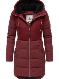 Ragwear Damen Winterjacke - Ashani Block Intl. in bordeaux