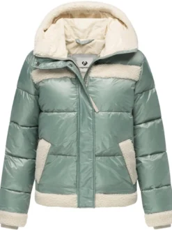 Ragwear Damen Winterjacke - Editah Shiny YOUMODO in schilf