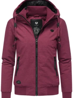Ragwear Damen Winterjacke - Nuggie Melange in bordeaux