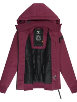Ragwear Damen Winterjacke - Nuggie Melange in bordeaux