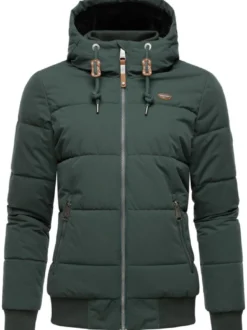 Ragwear Damen Winterjacke - Nuggys Solid in grün