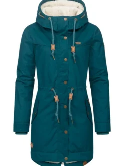 Ragwear Damen Winterjacke - YM-Canny in petrol