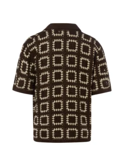 Redefined Rebel Herren Häkelhemd - RRFabian in schoko beige