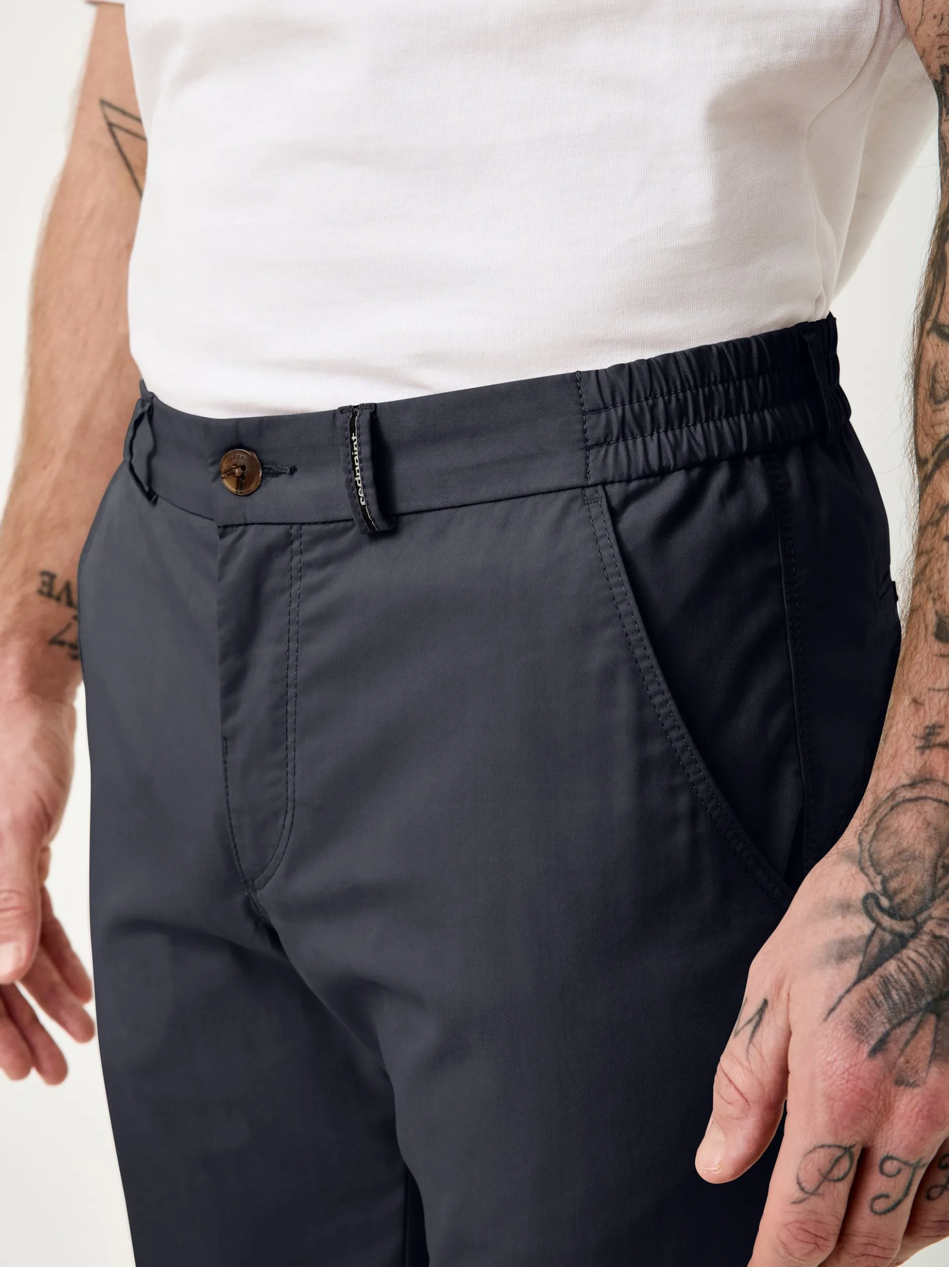 Redpoint Herren Chino - HALIFAX Slim Fit in marine