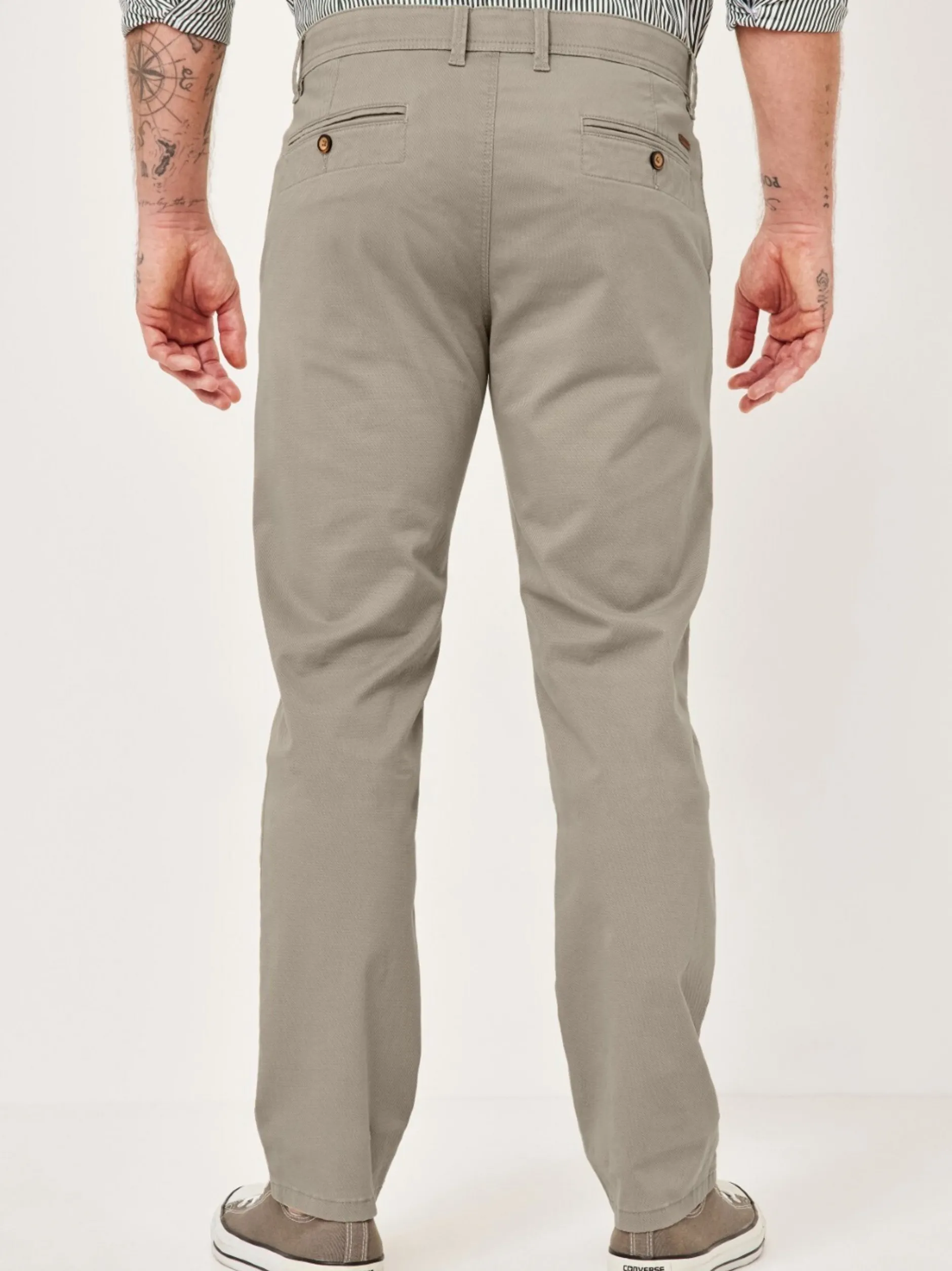 Redpoint Herren Chino - ODESSA Straight Fit in kitt