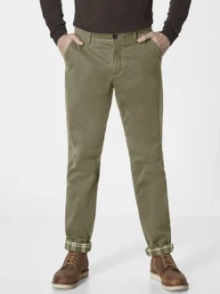 Redpoint Herren Chino - ODESSA THERMO Straight Fit in oliv