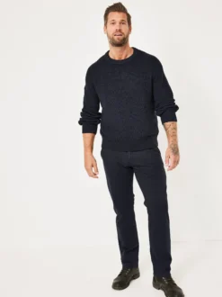 Redpoint Herren Chino - ODESSA THERMO Straight Fit in marine