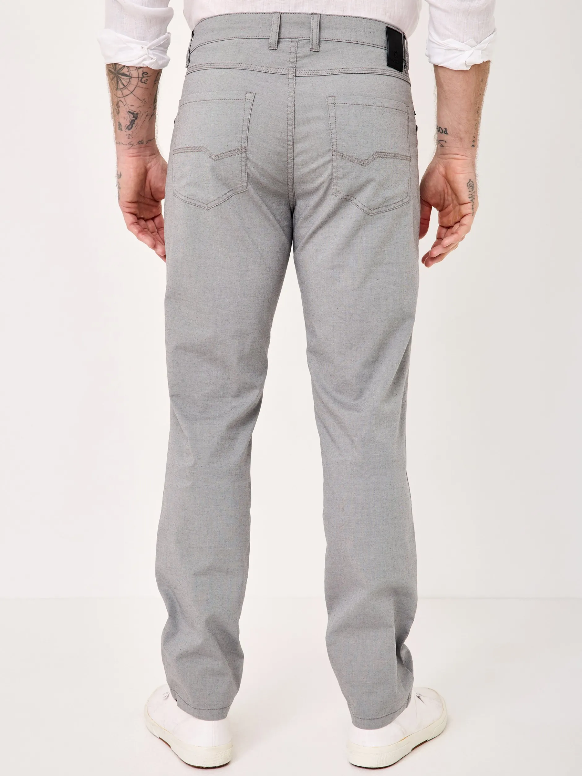 Redpoint Herren Hose - MILTON Straight Fit in hellgrau