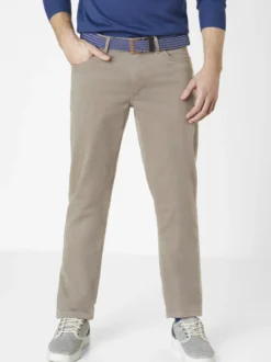 Redpoint Herren 5-Pocket Hose - MONTREAL Straight Fit in beige
