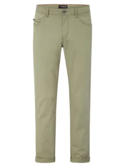 Redpoint Herren 5-Pocket Hose - MILTON Straight Fit in khaki
