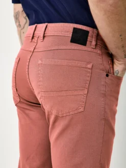 Redpoint Herren 5-Pocket Hose - Milton Straight Fit in koralle