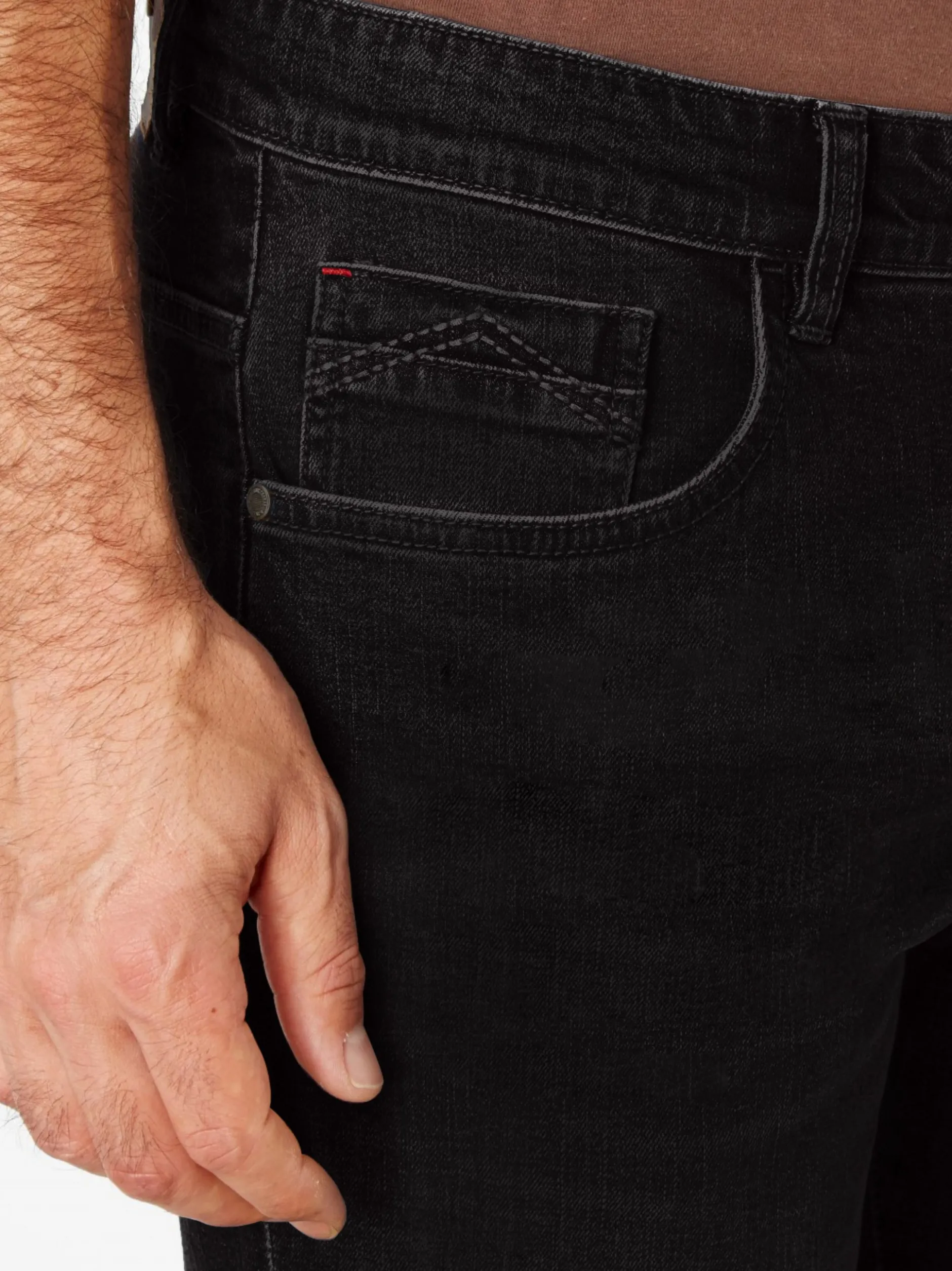 Redpoint Herren 5-Pocket Jeans - Barrie Modern-fit in schwarz