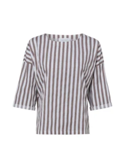 Rich & Royal Damen Blusenshirt in schoko weiß