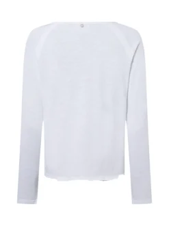 Rich & Royal Damen Langarmshirt in weiß - Ärmel: langarm