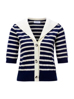 Rich & Royal Damen Strickjacke in marine ecru
