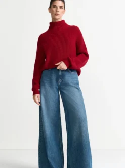 Rich & Royal Damen Strickpullover mit Cashmere-Anteil in rot