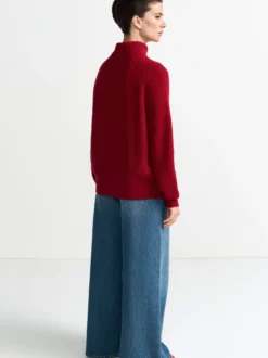 Rich & Royal Damen Strickpullover mit Cashmere-Anteil in rot