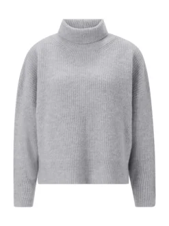 Rich & Royal Damen Strickpullover in hellgrau