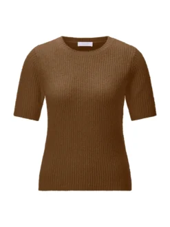 Rich & Royal Damen Strickshirt in cognac
