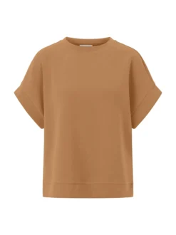 Rich & Royal Damen T-Shirt in braun - Ärmel: extra kurz