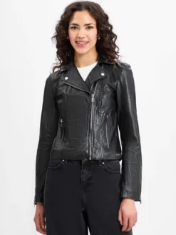 Rino & Pelle Damen Lederjacke - Emily in schwarz