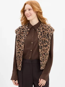 Rino & Pelle Damen Strickweste - Elona in braun schwarz