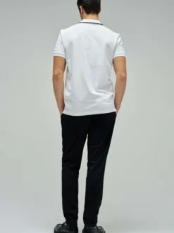 Salsa Jeans Herren Polo in weiß - Ausschnitt: Polokragen