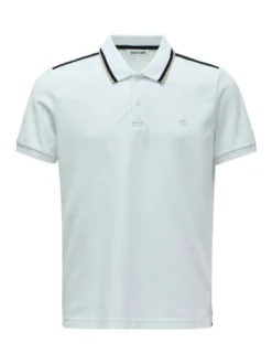 Salsa Jeans Herren Polo in weiß - Ausschnitt: Polokragen