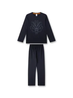 Sanetta Jungen Pyjama in blau