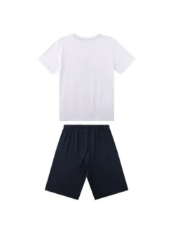 Sanetta Jungen Pyjama in weiß mehrfarbig