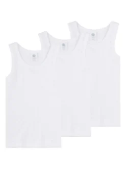 Sanetta Jungen Unterhemd 3er Pack in weiß