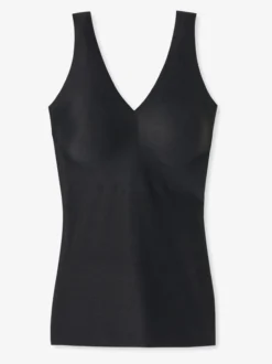 Schiesser Damen Unterhemd - Padded - Invisible Soft in schwarz