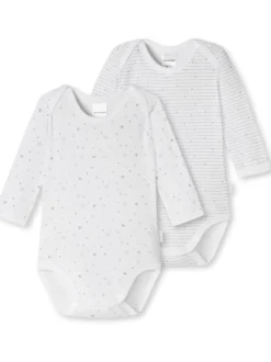 Schiesser Mädchen Baby Bodies - 2er-Pack in mehrfarbig