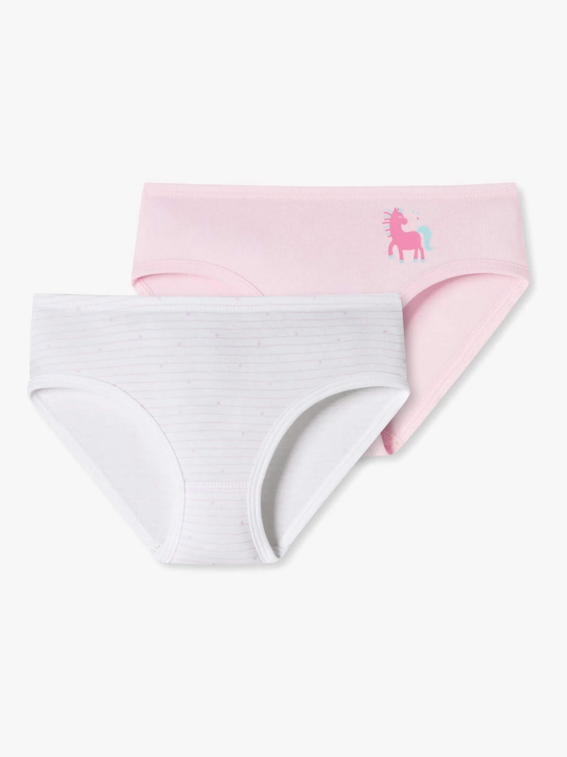 Schiesser Mädchen Hüftslips - 2er-Pack Basic Kids in pink