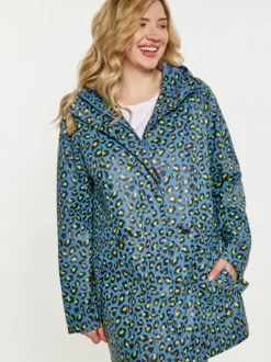 Schmuddelwedda Damen Regenjacke in großen Größen in blau