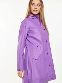 Schmuddelwedda Damen Regenmantel in aubergine