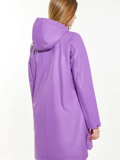Schmuddelwedda Damen Regenmantel in aubergine