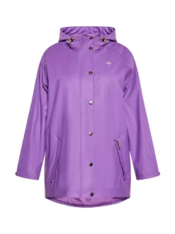 Schmuddelwedda Damen Regenmantel in großen Größen in aubergine