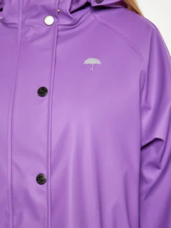 Schmuddelwedda Damen Regenmantel in aubergine