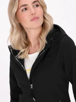 Schmuddelwedda Damen Softshelljacke in schwarz