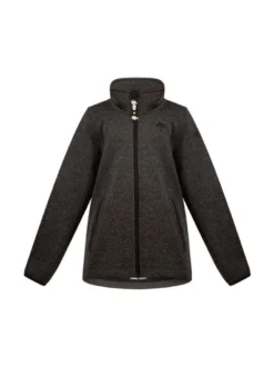 Schmuddelwedda Mädchen Strickfleecejacke in schwarz
