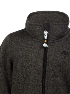Schmuddelwedda Mädchen Strickfleecejacke in schwarz